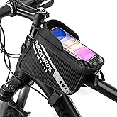 ROCKBROS Bike Phone Front Frame Top Tube Bike Bag with Sun Visor Waterproof | TPU Meterial Bicycle Handlebar Bag Cell Phone H