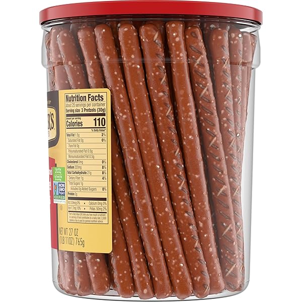SNYDER’S OF HANOVER, OLD FASHIONED PRETZEL RODS, 27 OZ CANISTER