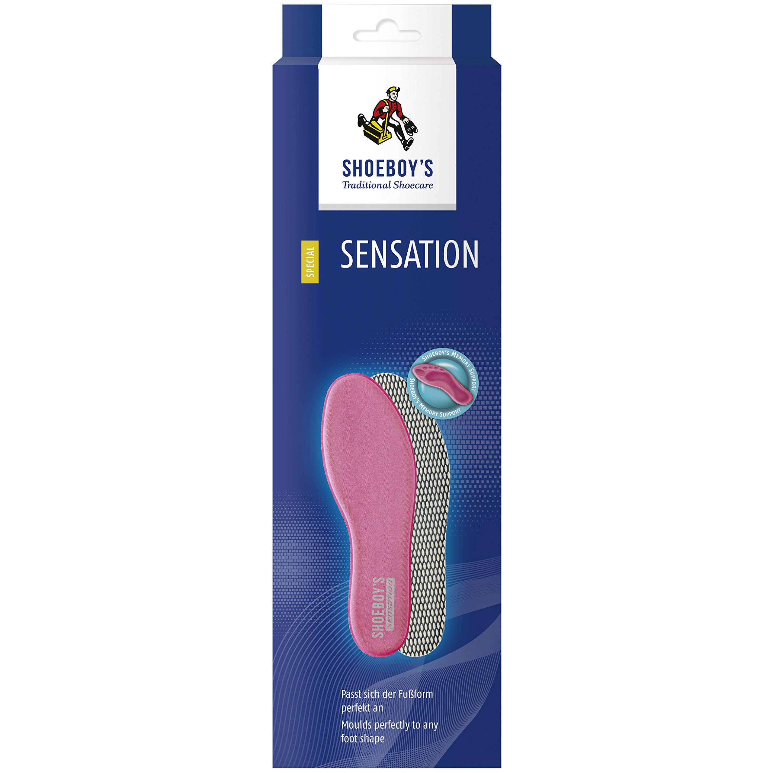 SHOEBOY'S Sensation - Insole for Women with Memory Foam, Based on The Supporting Nature of viscoelastic Foam - Size 4.5
