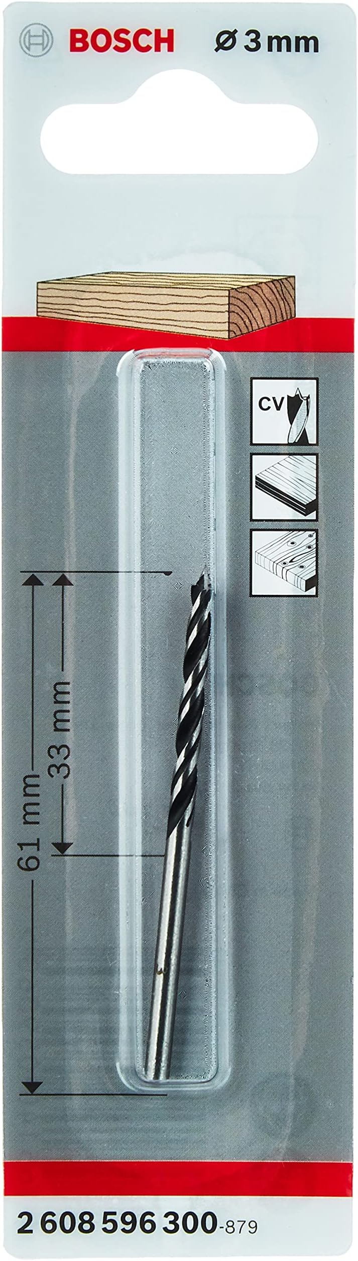 Bosch Professional Brad Point Drill Bit 3 mm Wood Ø 3 mm accessories rotary