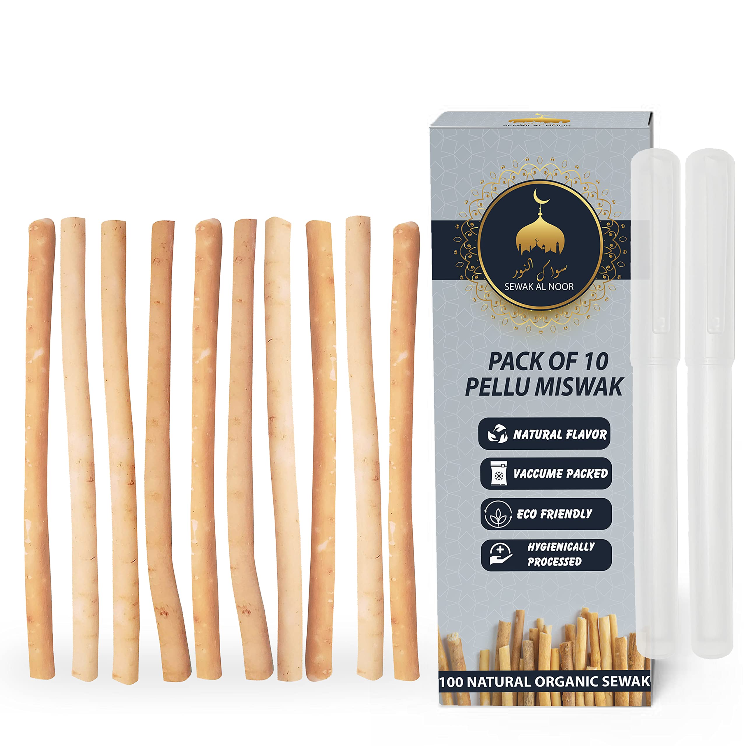 Mua Sewak Al Noor Pack of 10 Miswak Sticks for Teeth with Holder