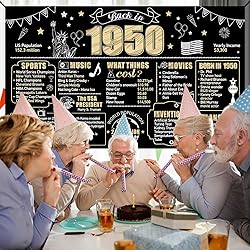 Eiurteao Large 75th Birthday Banner Backdrop