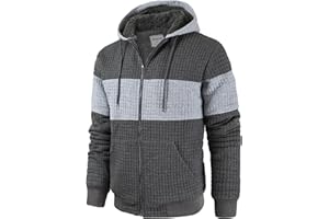 Fozexi Men's Fleece Heavyweight Full Zip Hoodie Sweatshirt Jacket Hooded for Men