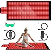 84.6'' X 33.5'' LED 1400pcs 660nm Red Light Therapy Mat 850nm Near Infrared Light Therapy Devices 3 Modes & 9 Timer, Extra Large Red Light Therapy Pads Blanket for Whole Full Body, Pain Relief