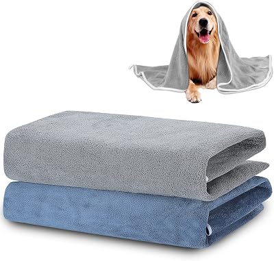 TAIYUNWEI 2Pack Microfiber Pet Towels 100x70 cm Fast Dry Soft Premium