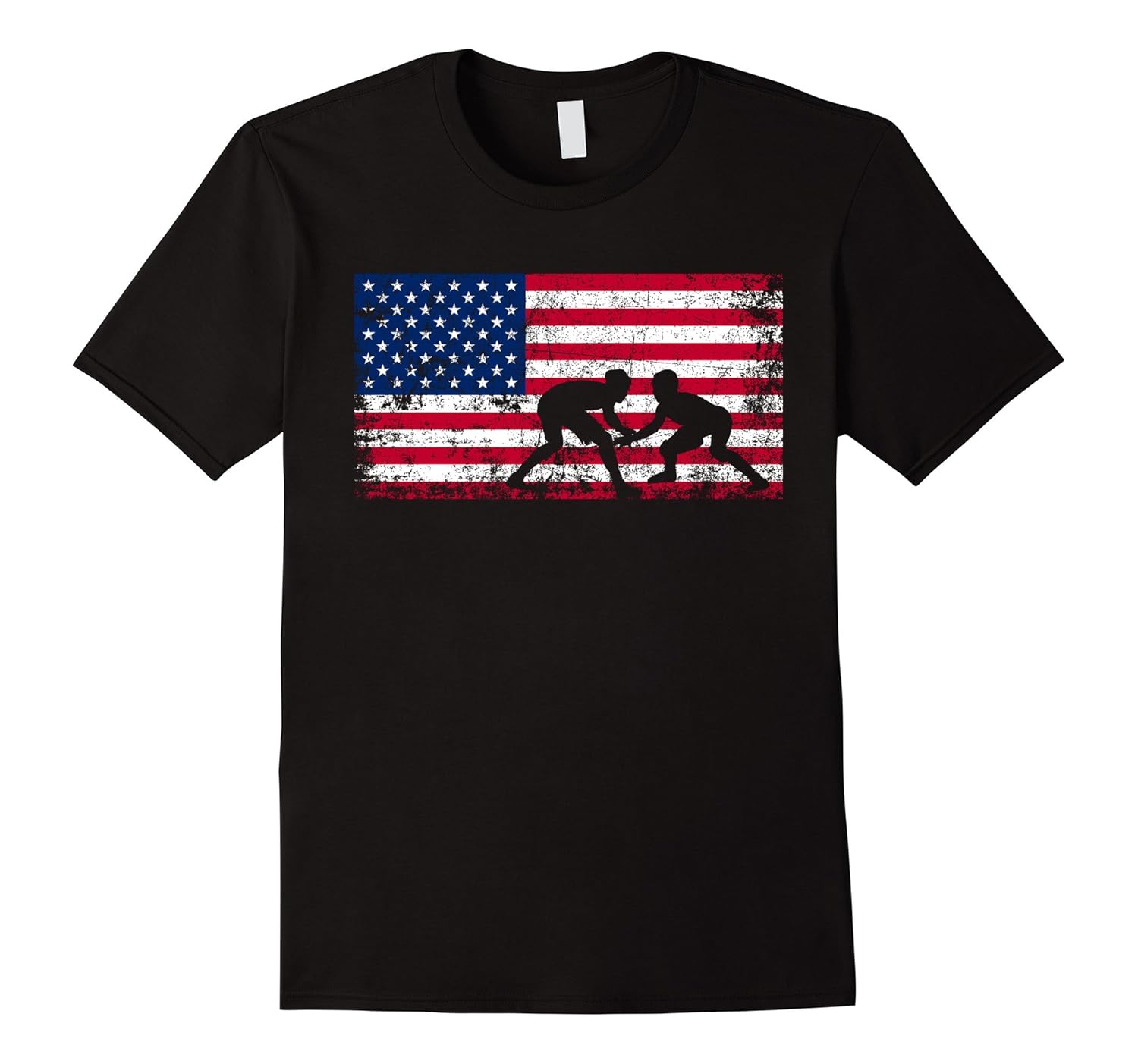 American Flag Wrestling T Shirt Wrestling Gift Teehay
