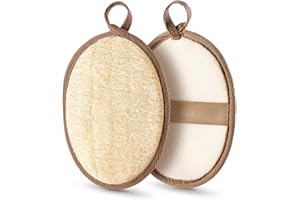 RIYNIBIY 2PCS Natural Exfoliating Loofah Body Scrubber, Loofah Exfoliating Body Scrubber for Bath, Made with Natural Egyptian Shower Loofah Sponge, Shower Exfoliator for Women and Men