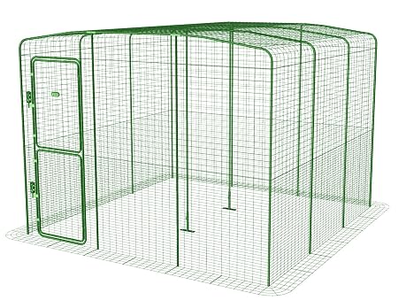 Omlet Walk In Chickenpoultry Run Fully Enclosed Secure Steel Mesh Green 27mx 27mx 195m