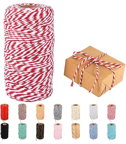JijAcraft Gray And White Twine String, 328 Feet Christmas Bakers Cotton String, 2MM Heavy Duty Packing Twine For DIY Crafts, Christmas Decoration, Gift Wrapping, Craft Wrapping - View #6