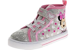 DISNEY Minnie Mouse Frozen Encanto Sneakers Casual Canvas - Kids Girls Anna Elsa Maribel Character Slipon Shoes (Sizes 6-12 Toddler - Little Kid)