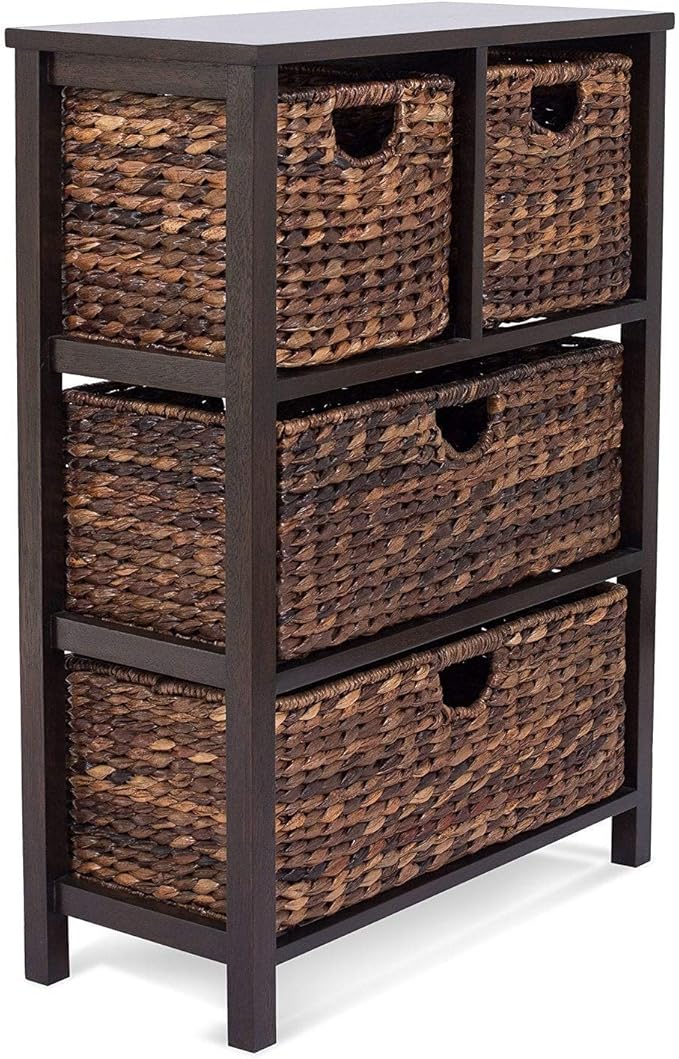MISC Seagrass Basket Dresser Brown Rattan