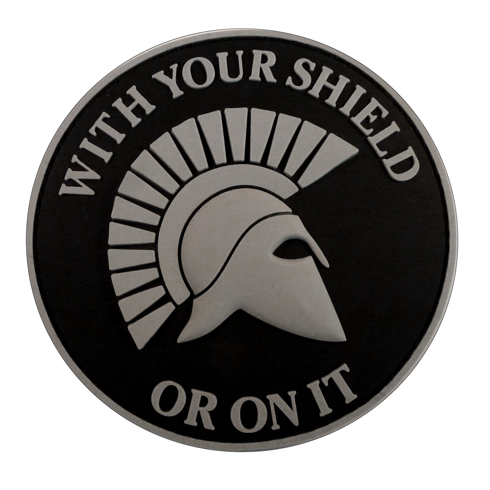 ACU Gray Spartan Helmet with YOUR SHIELD OR ON IT PVC 3D Rubber Hook Patch