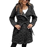 Bellivera Womens Diamond Quilted Lightweight Puffer Jacket Spring and Winter Padded Coat with Hood