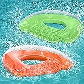 2 Pack Pool Floats Adult, PuppyuWill Minimalist Design Pool Chair Float, 52" X 38" Mood-Boosting Colors, Drifter, Chair, Hammock 3-in-1 Inflatable Pool Toys for Pool Party, Lake, River, Sea, Outdoor