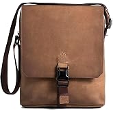 VELEZ Top Grain Leather Bag For Men - Small Sling Messenger Bags - 11 inch Tablet - Mens Crossbody Shoulder Purse