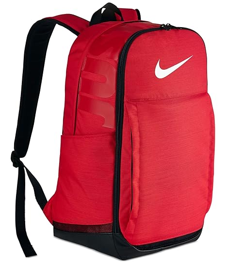 Nike Polyester Training Backpack, XL (Red, Black and White)
