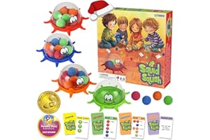 Funwares Colorful Squid Squish: Fast-Paced Floor Game for Kids, Interactive Learning, Hand-Eye Coordination, Counting and Color Game, Active Play, 2-4 Players, Ages 4-8