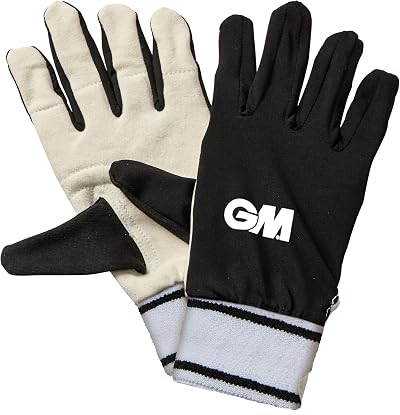 Gunn & Moore GM Wicket Keeping Full Inner Gloves Lycra Back Padded Palm Youth