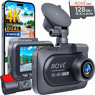 ROVE R2-4K Dual Dash Cam — best dash cam for cars overall