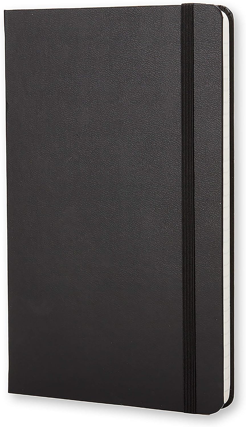 Moleskine Classic Notebook, Hard Cover, Large (5" x 8.25") Ruled/Lined, Black, 240 Pages : Wirebound Notebooks : Office Products