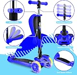 Hurtle 3-Wheel Tri Scooter with Seat Kids 4-7 Blue LED Lights view 5