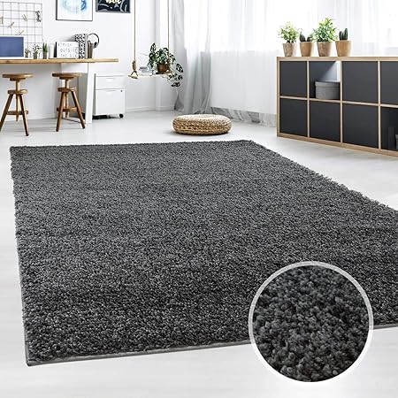 Hochflor Teppich | Shaggy Teppich fürs Wohnzimmer Modern & Flauschig | Läufer für Schlafzimmer, Esszimmer, Flur und Kinderzim