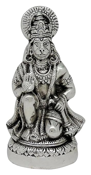 Buy Rajkruti Handicraft White Metal God Hanuman Bajrang Bali