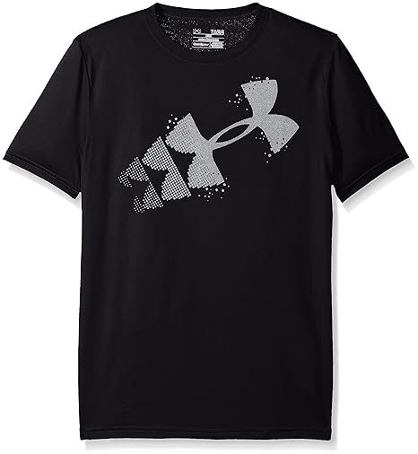 magliette under armour bambino nero