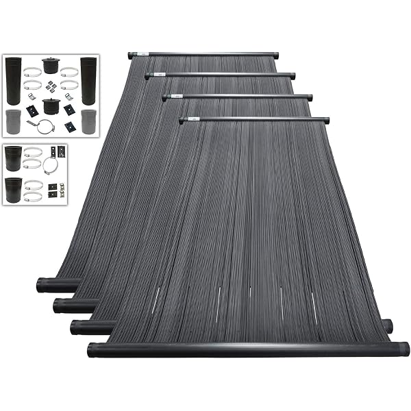 Amazon.com : SOLAR POOL SUPPLY SwimEasy High Performance Solar Pool Heater  Panel Full DIY Kit, 15 - 20 Year Life Expectancy, Built for 1.5 I.D.  Header — 4 Panels, 4' x 12'