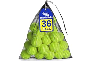 FURWEY Tennis Balls, 24/36/80 Pack Bulk Tennis Balls Pressureless Tennis Ball, Come with Mesh Bag for Easy Transport,Pet Dog Playing Balls, Good for Beginner Training Ball