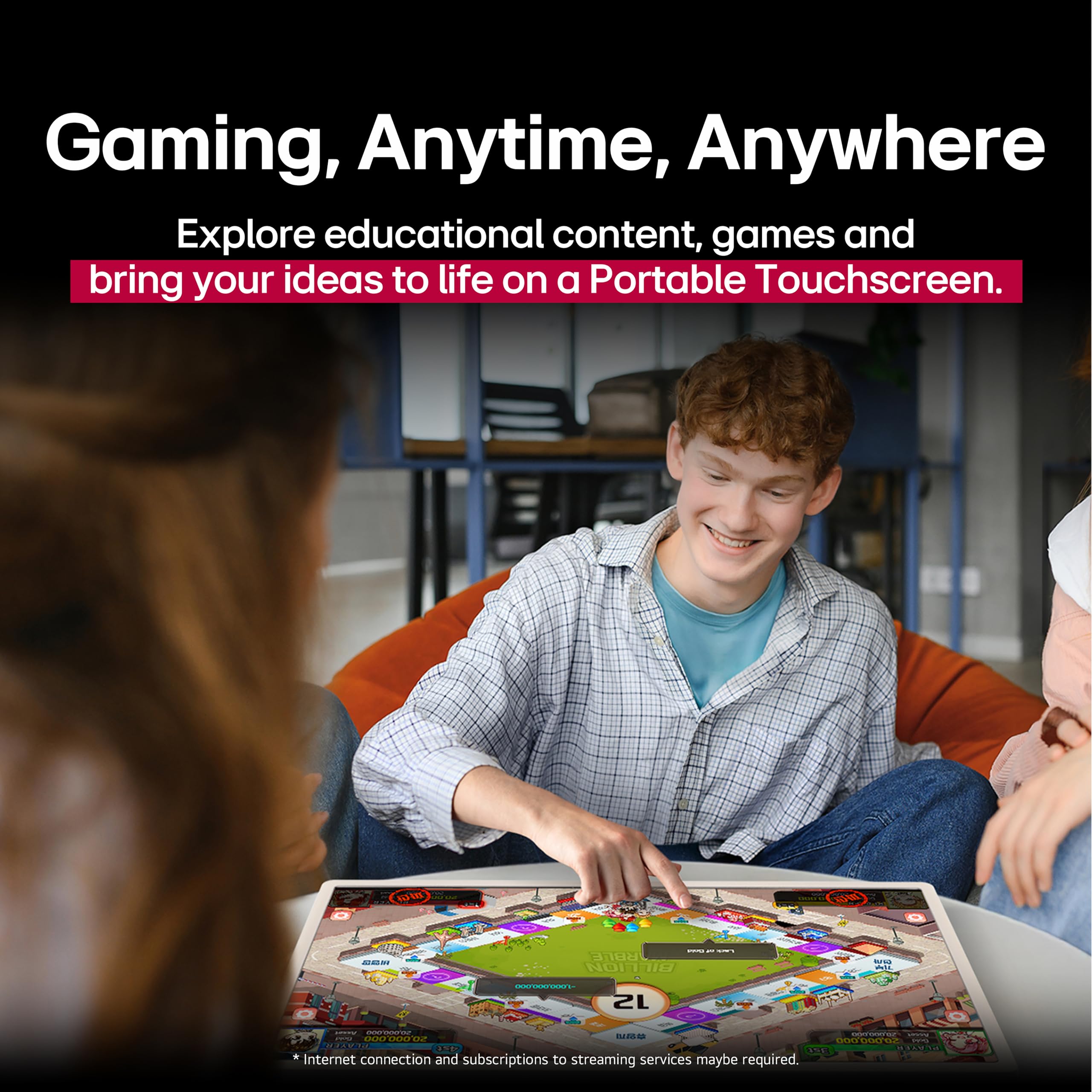 LG 27-Inch StanbyME 2 with Folio Cover, Portable Touch Screen, Dolby Vision, HDR10, Filmmaker Mode, Built-in Battery, Full Swivel Rotation (27LX6TYGA, 2025)