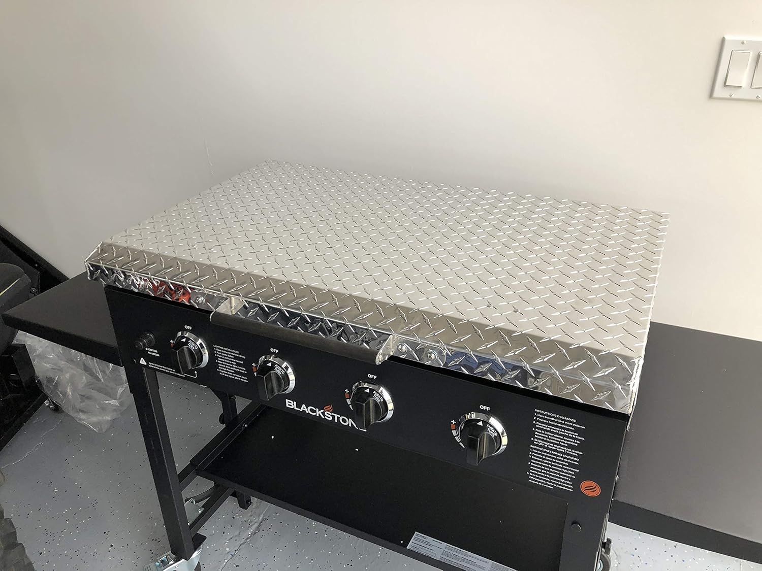 Griddle Cover 36 Inch: for Blackstone Griddle, Diamond Plate Aluminum Lid Storage Cover for 36" Blackstone Griddle - Made in USA : Garden & Outdoor