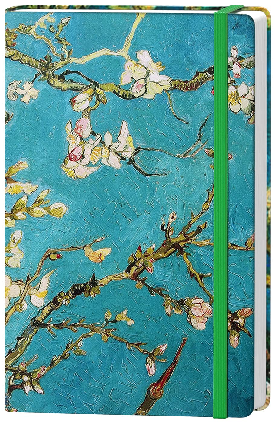 HUAMXE Lined Journal Notebook, Hardcover, Medium 5.7 x 8.4 inch, 160 Pages Thick Paper, Cute Women Aesthetic Floral A5 College Ruled Notebook for Journaling Writing Work Office School, Green Flower โ image 1