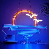 Sunset Sunrise Neon Sign for Wall Decor Dimmable LED Neon Light Sign for Beach Bedroom Living Room Wedding Bar Party Home Room Decor