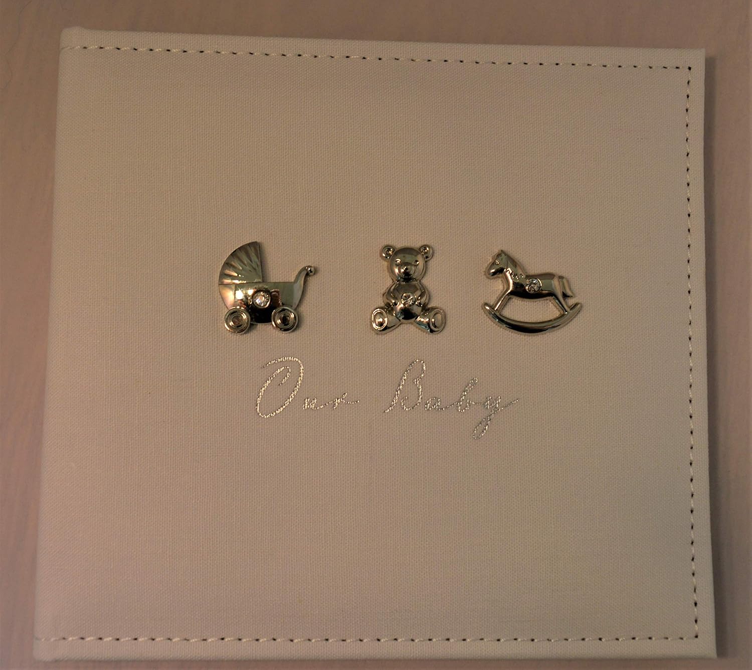 Widdop Our Baby CG1566 Beautiful Baby Photo Album Holds 50 6 x 4 Photos, White,silver, 19cm(W) x 3.5cm(D) x 18cm(H) - Image 4