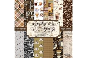 YASMEN Scrapbook Paper Pad, 24 Sheets Scrapbooking Supplies Paper, 6"×6” Patterned Cardstock Paper, Cardmaking Craft Paper Pack for Planners Journals Background Borders Greeting Cards Retro Crafts