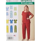 Simplicity S1446 Easy-to-Sew Plus Size Women's Shirt, Pants &amp; Shorts Sewing Pattern, Sizes 18W-24W