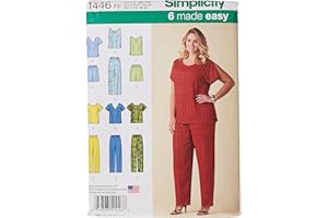 Simplicity US1446FF Easy to Sew Women's Shirt, Pants, and Shorts Sewing Pattern Kit, Code 1446, Sizes 18W-24W