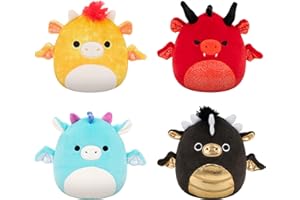 Squishmallows Original Dragon 4-Pack – Official Jazwares Plush (Little) (Amazon Exclusive)