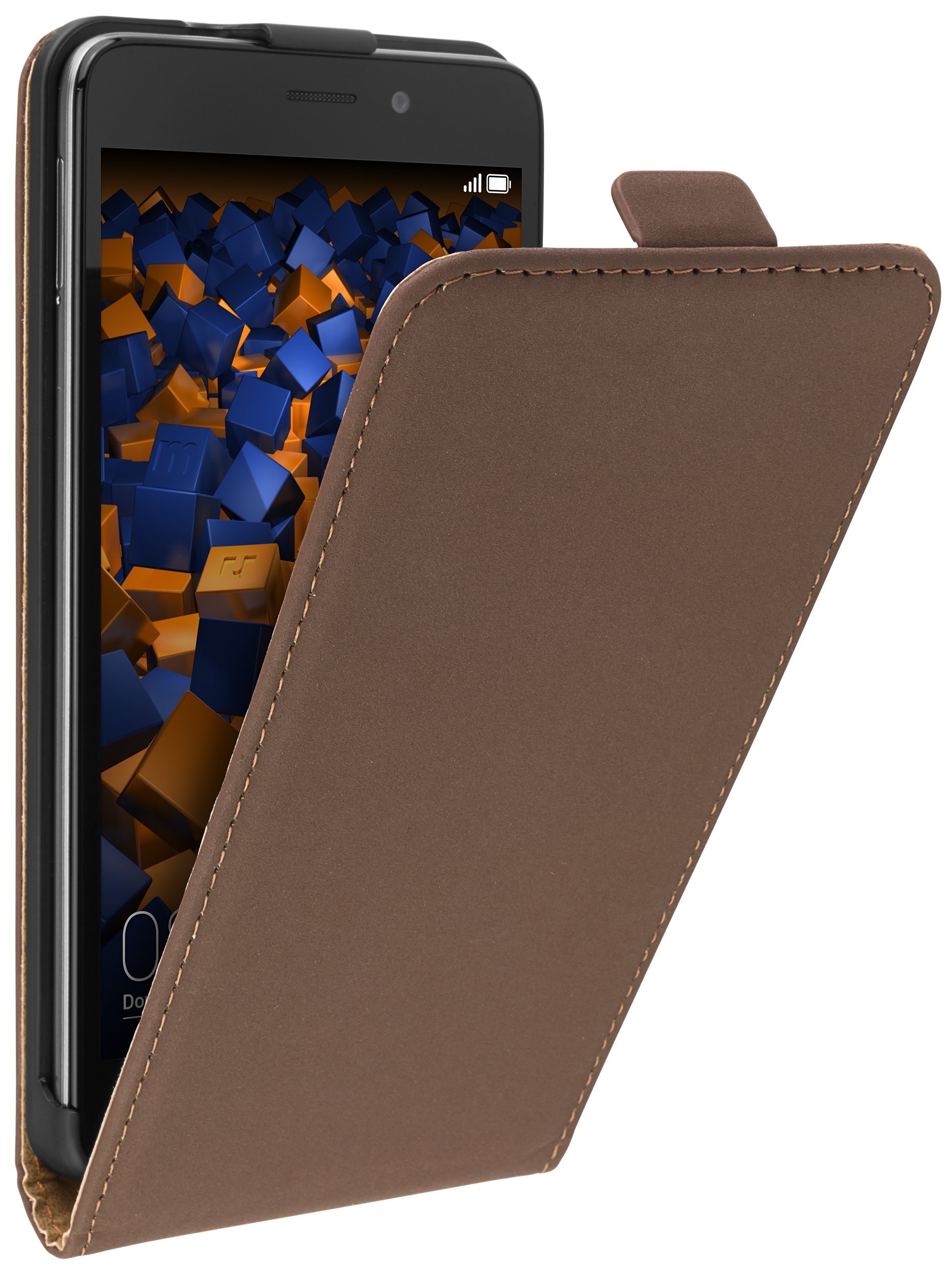 mumbi Flip Case Compatible with Honor 5C Brown