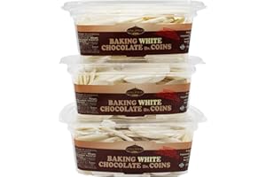 King David Kosher Easy Melt Non Dairy White Baking Chocolate Flavored Coins 12.34-ounce Jars (Pack of 3)