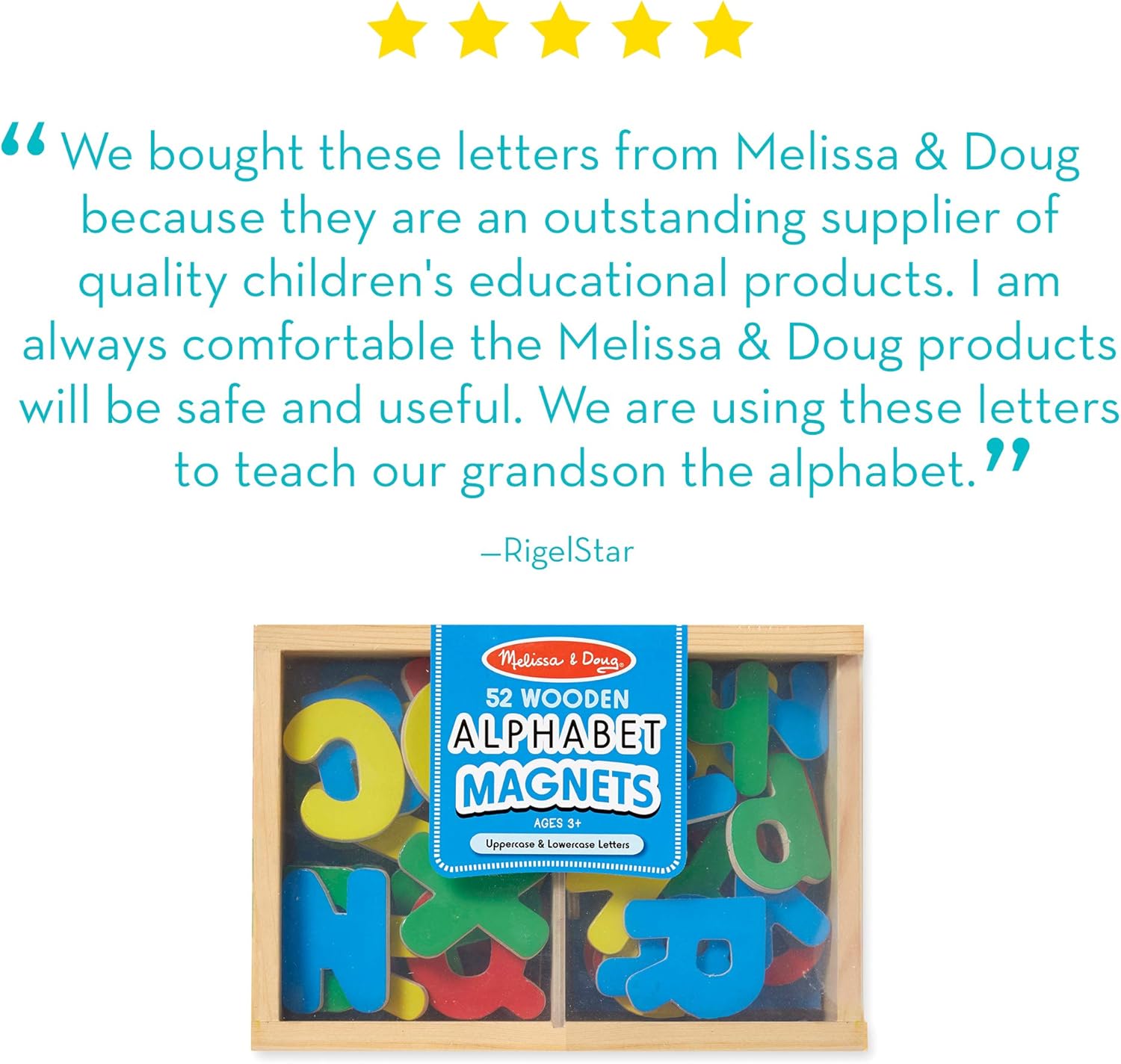 Melissa & Doug Magnetic Wooden Alphabet: Melissa & Doug: Toys & Games