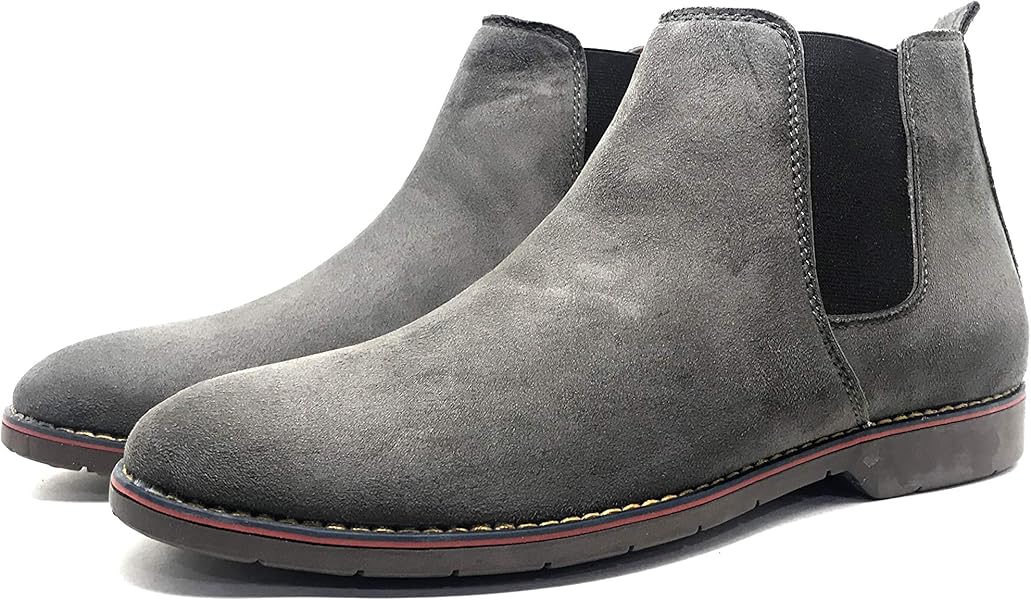 mens blue suede chelsea boots