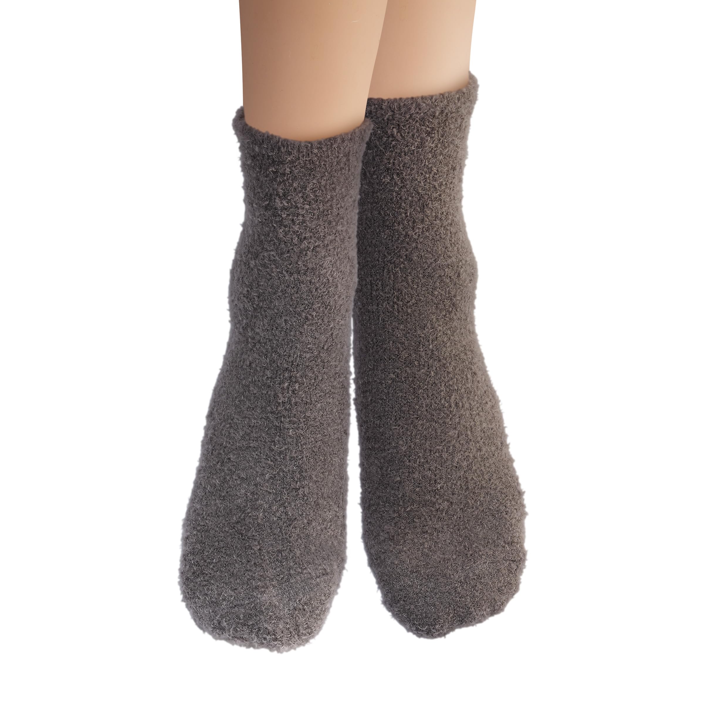 Earth Therapeutics Aloe Socks – Infused w/Aloe Vera & Vitamin E – Helps Dry Feet, Cracked Heels, Calluses – Use with Lotion – Grey/Confetti (2 Pairs)