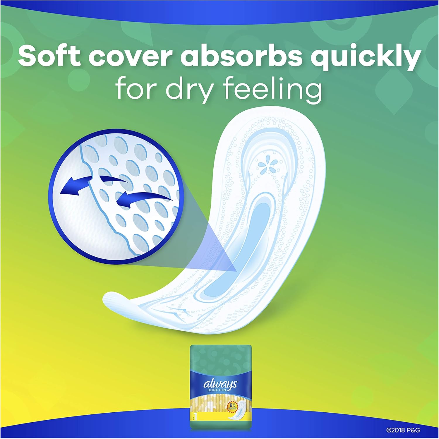 ALWAYS Ultra Thin Size 1 Regular Pads Without Wings Unscented, 44 Count, pack of 3: Health & Personal Care