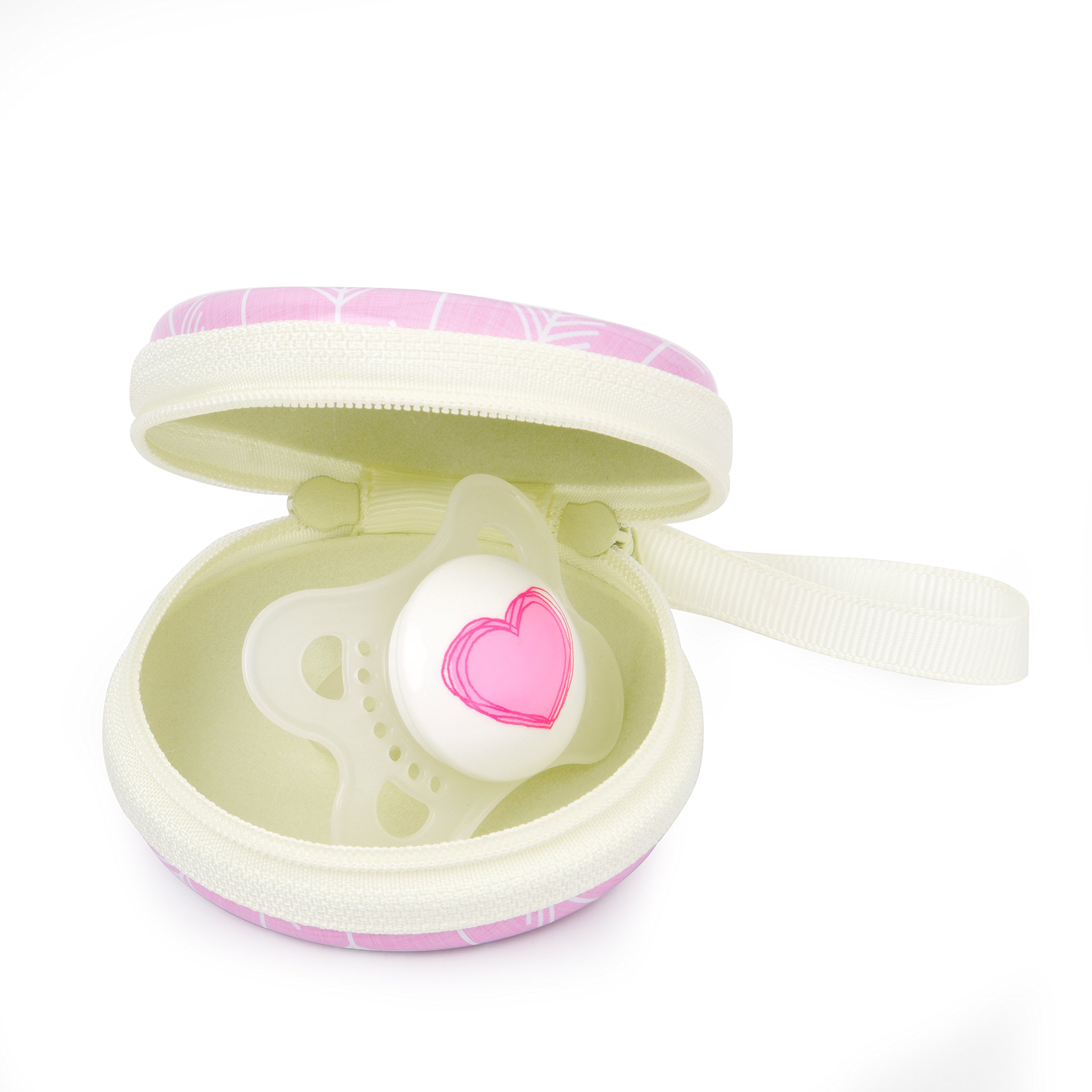 Pacifier Clip by Dodo Babies Pack of 4 + Pacifier Case, Premium Quality for Girls Modern Designs