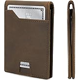 BNTO Milano Leather Wallets For Men | A RFID Wallet For Men Designed to Securely Carry Your Essentials. Full-Grain Leather Slim Wallet, Small And Thin Italian Bifold Design (Brown)