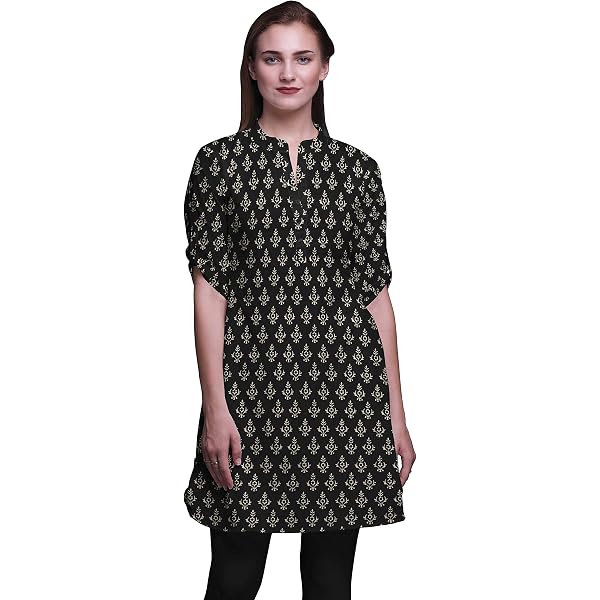 Rayon Kurti Women's Casual Top – Boho Tunic Dress With Long Sleeves