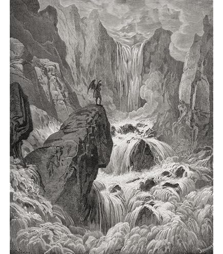 thumbnail image 2 of Paradise Lost By Milton – Satan's Fall Occult Art Poster (Reproduction, US-Made) 2 of 5