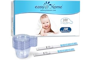 Easy@Home 100 Ovulation Test Strips with Cups: Accurate & Easy to Use Ovulation Predictor Kits - Fertility Test Kits for Wome